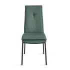 2 Karrige të Veshura me Tapiceri në Pëlhurë Shumëngjyrëshe dhe Kornizë Metalike - Fabrizio Viadurini