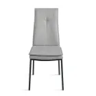 2 Karrige të Veshura me Tapiceri në Pëlhurë Shumëngjyrëshe dhe Kornizë Metalike - Fabrizio Viadurini