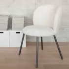 2 Karrige të Bëra prej Metali Grafit me Sedilje prej Pëlhure Bliss - Lunea Viadurini