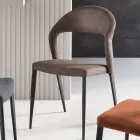 2 Karrige të Veshura me Lëkurë Faux me Ngjyrë dhe Bazë Metalike të Lyer - Boccaccio Viadurini