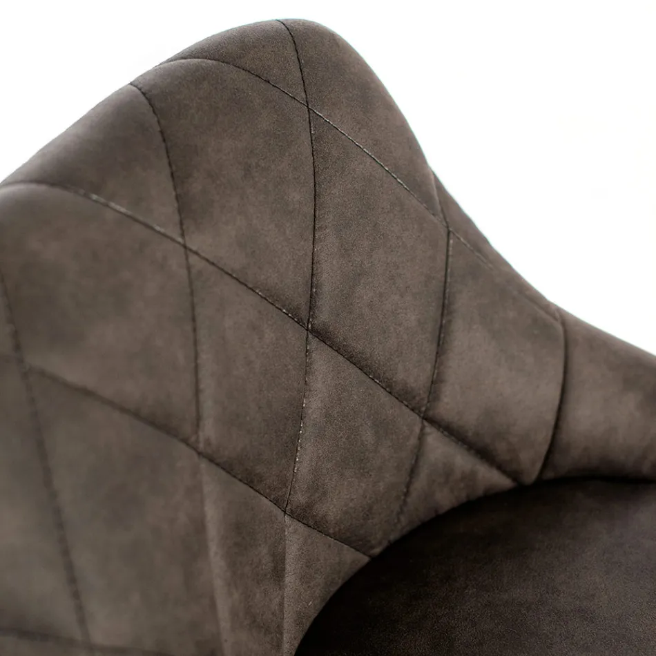 2 Karrige me ashensor me gaz, sedilje me mikrofibër dhe strukturë metalike - Abbey Viadurini