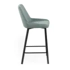 2 Karrige dhomen e ndjenjes te punuara me sedilje prej pëlhure dhe këmbë metalike - Negroni Viadurini