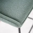 2 Karrige dhomen e ndjenjes te punuara me sedilje prej pëlhure dhe këmbë metalike - Negroni Viadurini