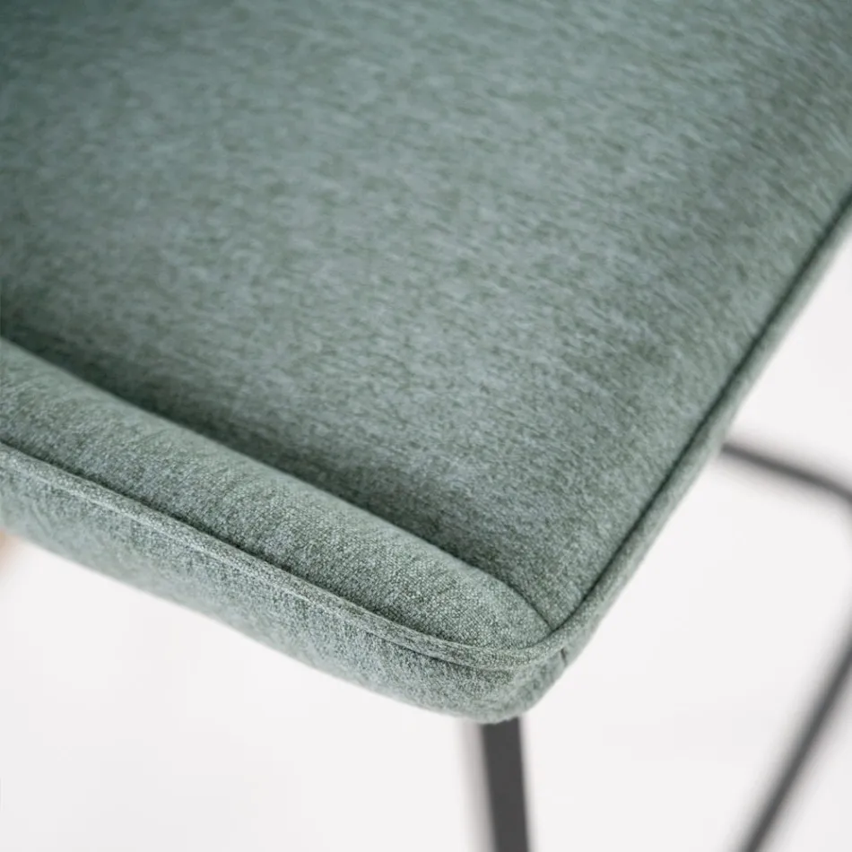 2 Karrige dhomen e ndjenjes te punuara me sedilje prej pëlhure dhe këmbë metalike - Negroni Viadurini