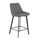 2 Karrige dhomen e ndjenjes te punuara me sedilje prej pëlhure dhe këmbë metalike - Negroni Viadurini