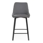 2 Karrige dhomen e ndjenjes te punuara me sedilje prej pëlhure dhe këmbë metalike - Negroni Viadurini