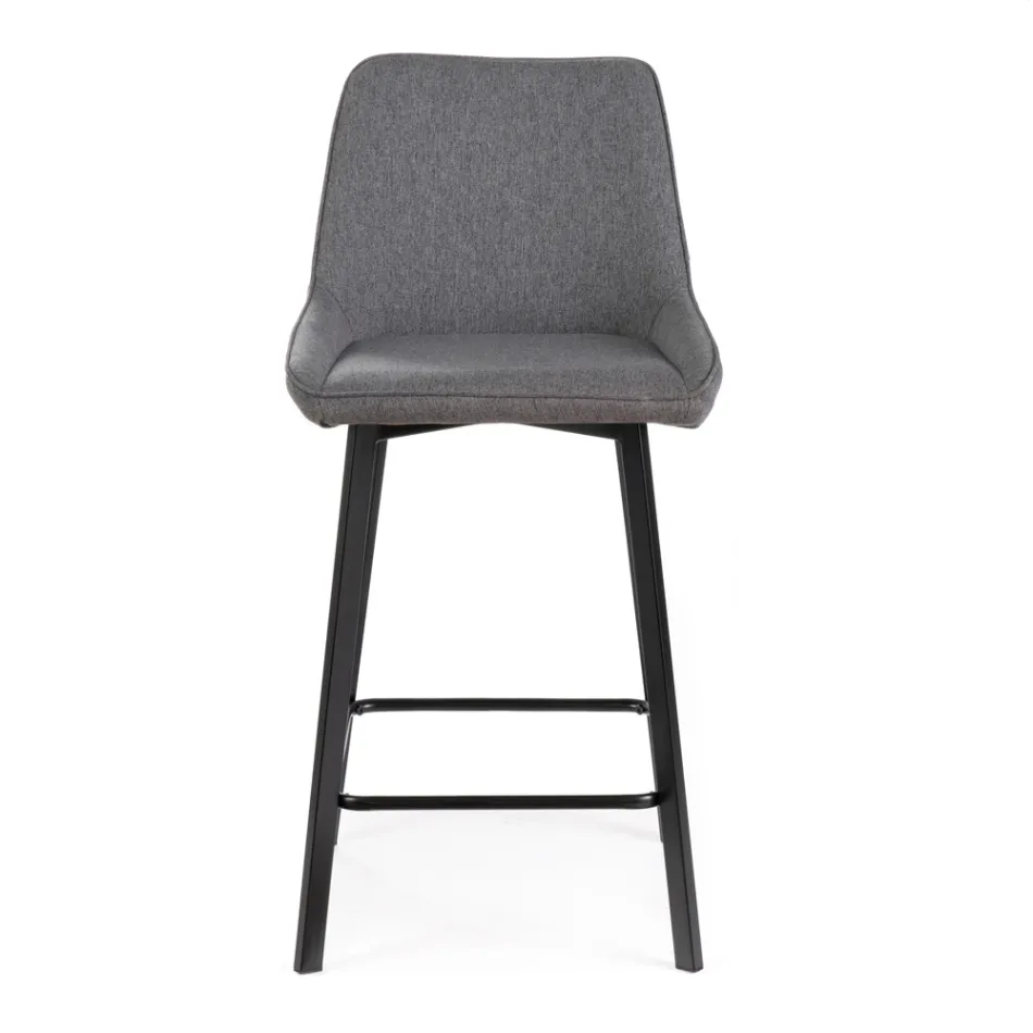 2 Karrige dhomen e ndjenjes te punuara me sedilje prej pëlhure dhe këmbë metalike - Negroni Viadurini