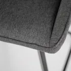 2 Karrige dhomen e ndjenjes te punuara me sedilje prej pëlhure dhe këmbë metalike - Negroni Viadurini