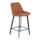 2 Karrige dhomen e ndjenjes te punuara me sedilje prej pëlhure dhe këmbë metalike - Negroni Viadurini