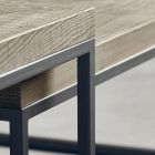 2 Tavolina kafeje në dru të ngurtë halor Prodhuar në Itali - Gaz Viadurini