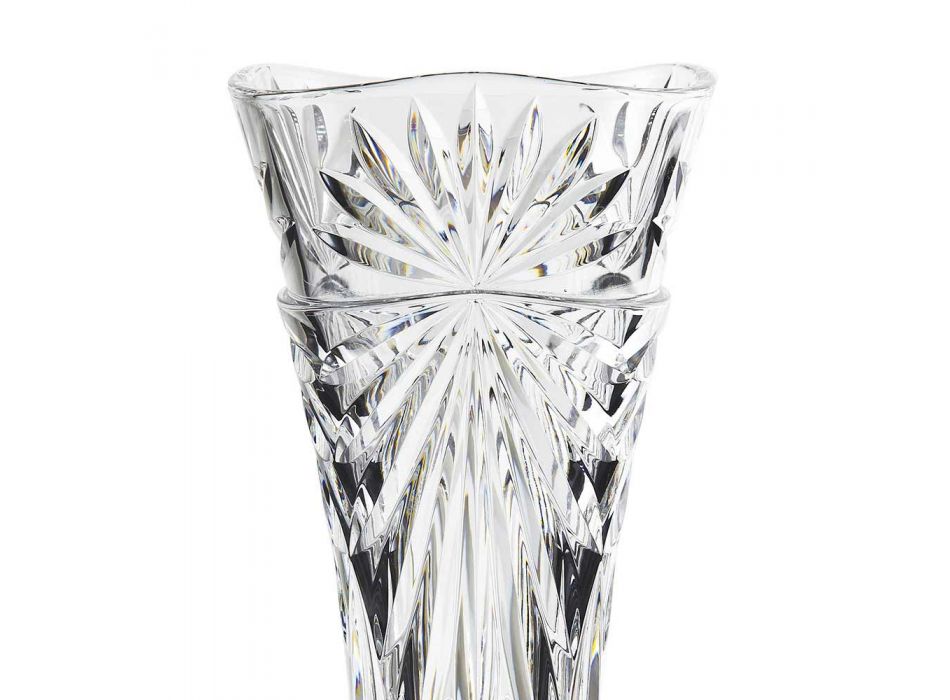 2 vazo për dekorimin e tryezës në kristal ekologjik me dizajn unik - Daniele Viadurini