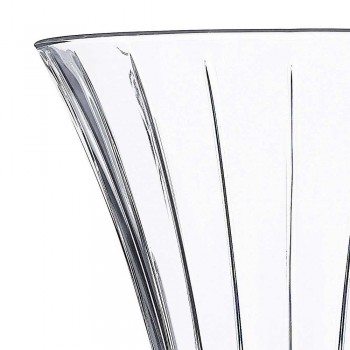 2 Vazo për Dekorimin e Dizajnit në Luksoze Transparente të Dekoruar me Kristal Eko - Senzatempo