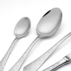 24 Takëm prej çeliku inox me dekor me lazer Damask të Dizajnit Modern - Tantasa Viadurini