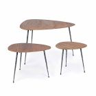 3 tavolina moderne kafeje me majë druri Mango Homemotion - Kalidi Viadurini