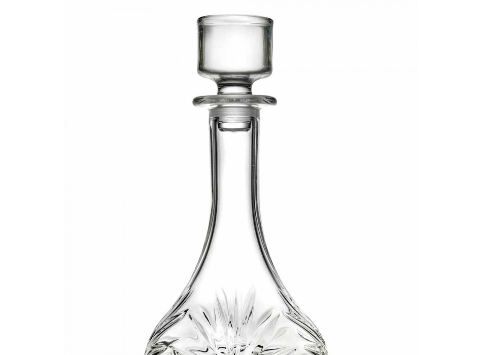 4 shishe me tapë vere me dizajn të rrumbullakët në kristal ekologjik - Daniele