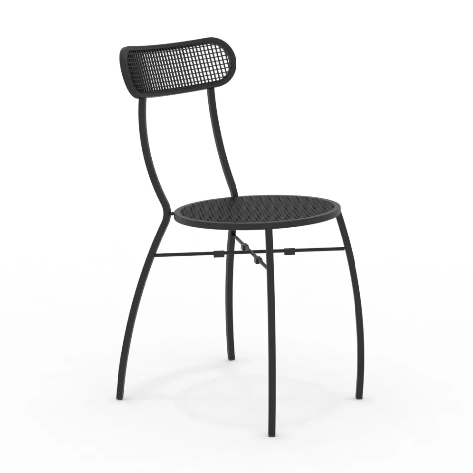 4 Karrige Metal Kopshti me Ngjyra të ndryshme Prodhuar në Itali - Gardh Viadurini