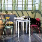 4 Karrige Kopshti Metal në Ngjyra të ndryshme Prodhuar në Itali - Gardh Viadurini