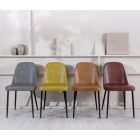 4 karrige të brendshme me prekje të butë me ngjyra të ndryshme dhe këmbë metalike - Hugo Viadurini