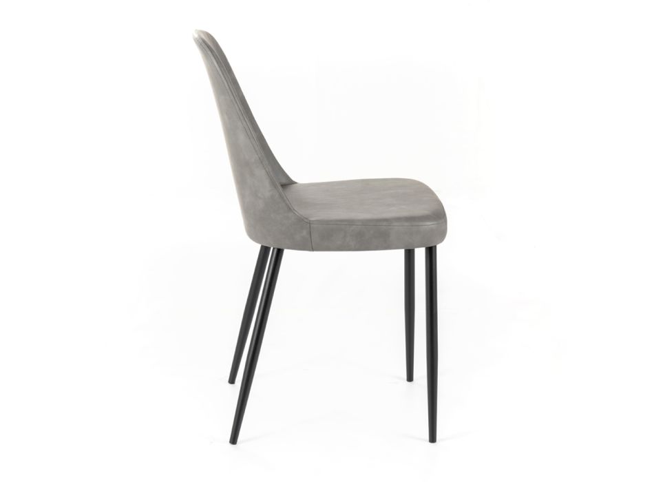 4 karrige të brendshme me prekje të butë me ngjyra të ndryshme dhe këmbë metalike - Hugo Viadurini
