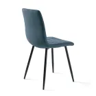 4 Karrige për Dhomë Ndenjeje me Sedilje të Veshura me Tapiceri në Ngjyra të Ndryshme - Impeto Viadurini