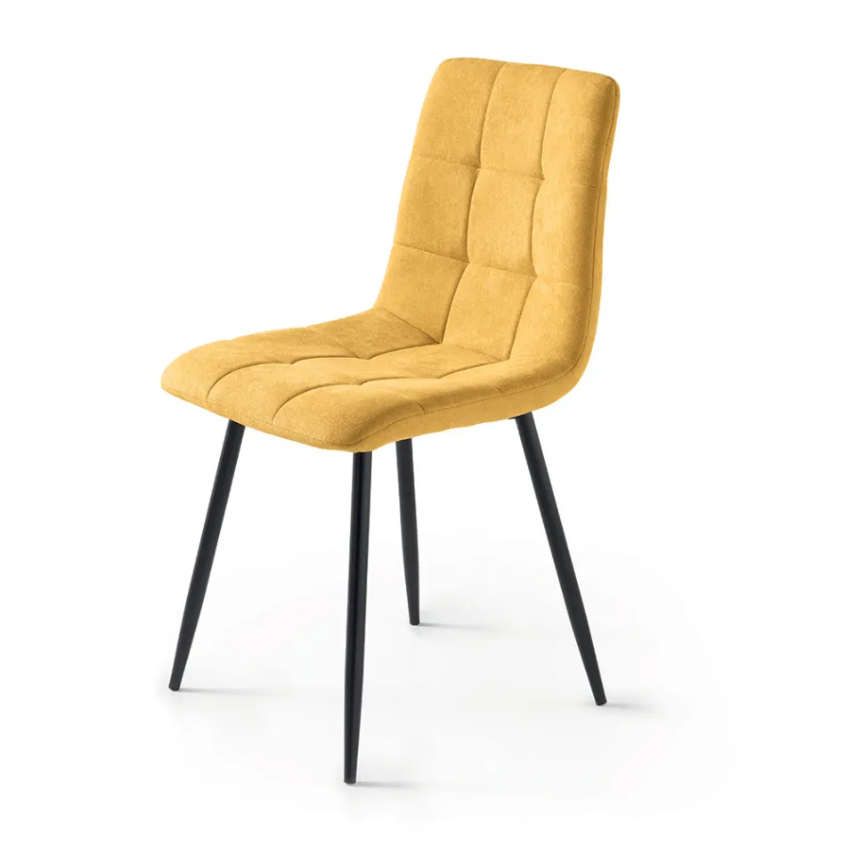 4 Karrige për Dhomë Ndenjeje me Ndenjëse prej Pëlhure në Ngjyra të Ndryshme - Aktuale Viadurini