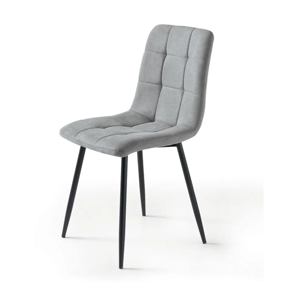 4 Karrige për Dhomë Ndenjeje me Ndenjëse prej Pëlhure në Ngjyra të Ndryshme - Aktuale Viadurini