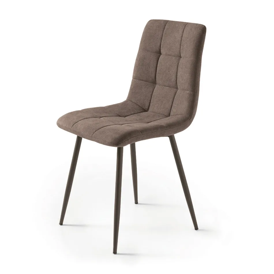 4 Karrige për Dhomë Ndenjeje me Ndenjëse prej Pëlhure në Ngjyra të Ndryshme - Aktuale Viadurini