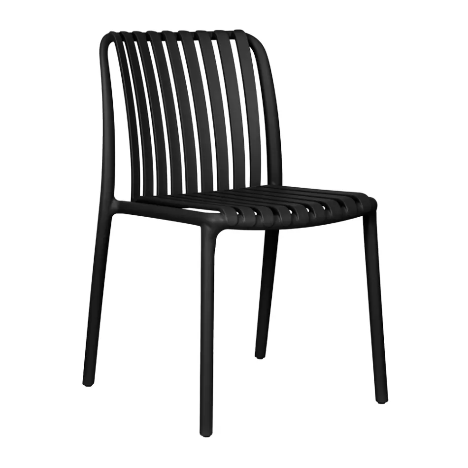 4 Karrige Kopshti të Vendosshme Njëra mbi tjetrën prej Polipropileni dhe Fiberglasi - Orelia Viadurini