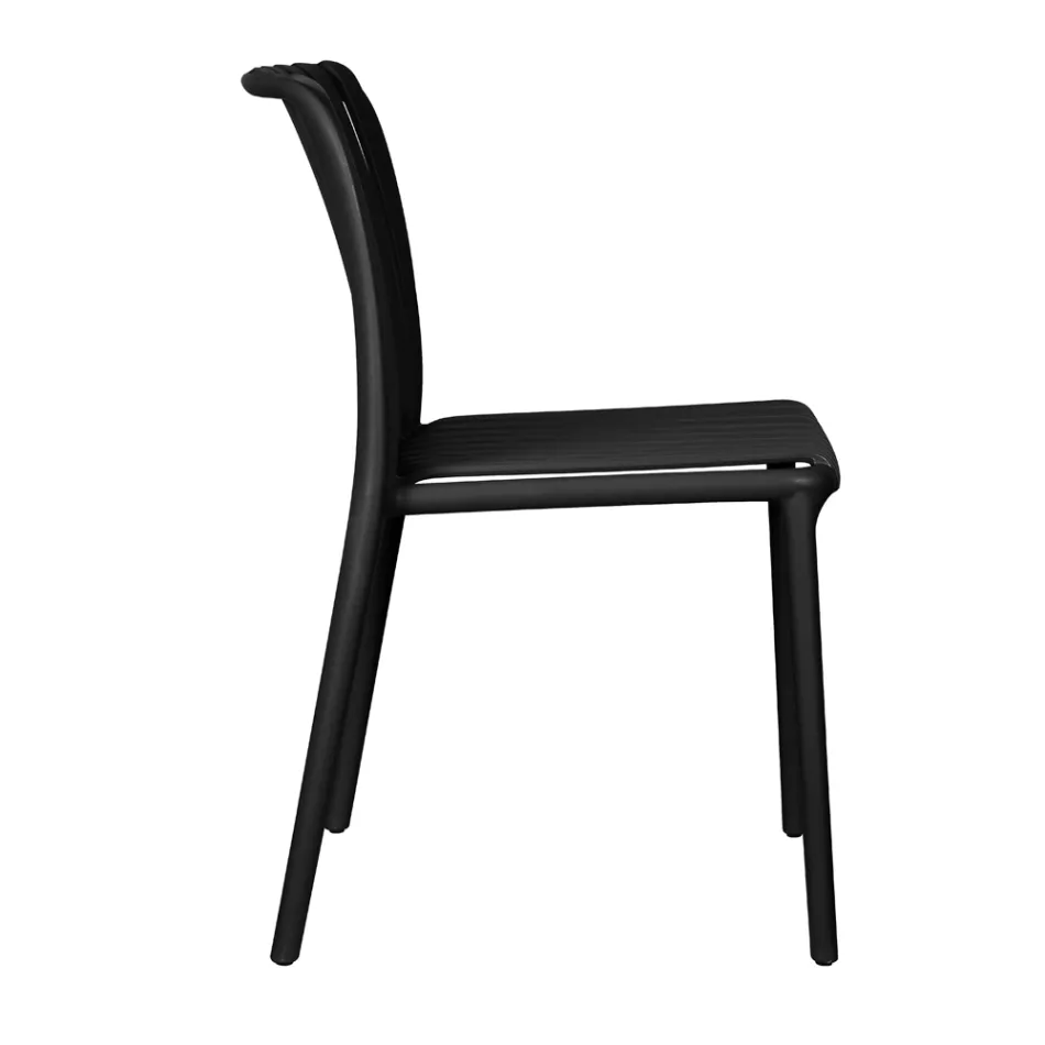 4 Karrige Kopshti të Vendosshme Njëra mbi tjetrën prej Polipropileni dhe Fiberglasi - Orelia Viadurini