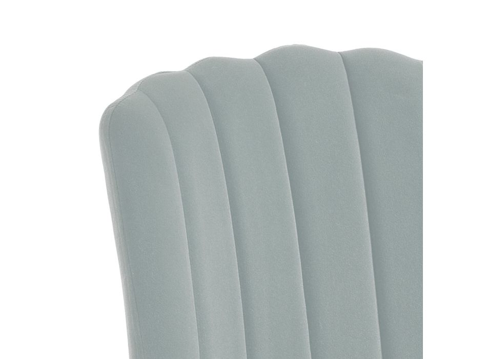 4 karrige në pëlhurë mikrofiber me efekt kadife gri - Kajsi Viadurini