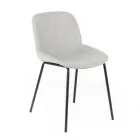 4 Karrige prej pëlhure, Strukturë polipropileni dhe Këmbë metalike - Patchulli Viadurini