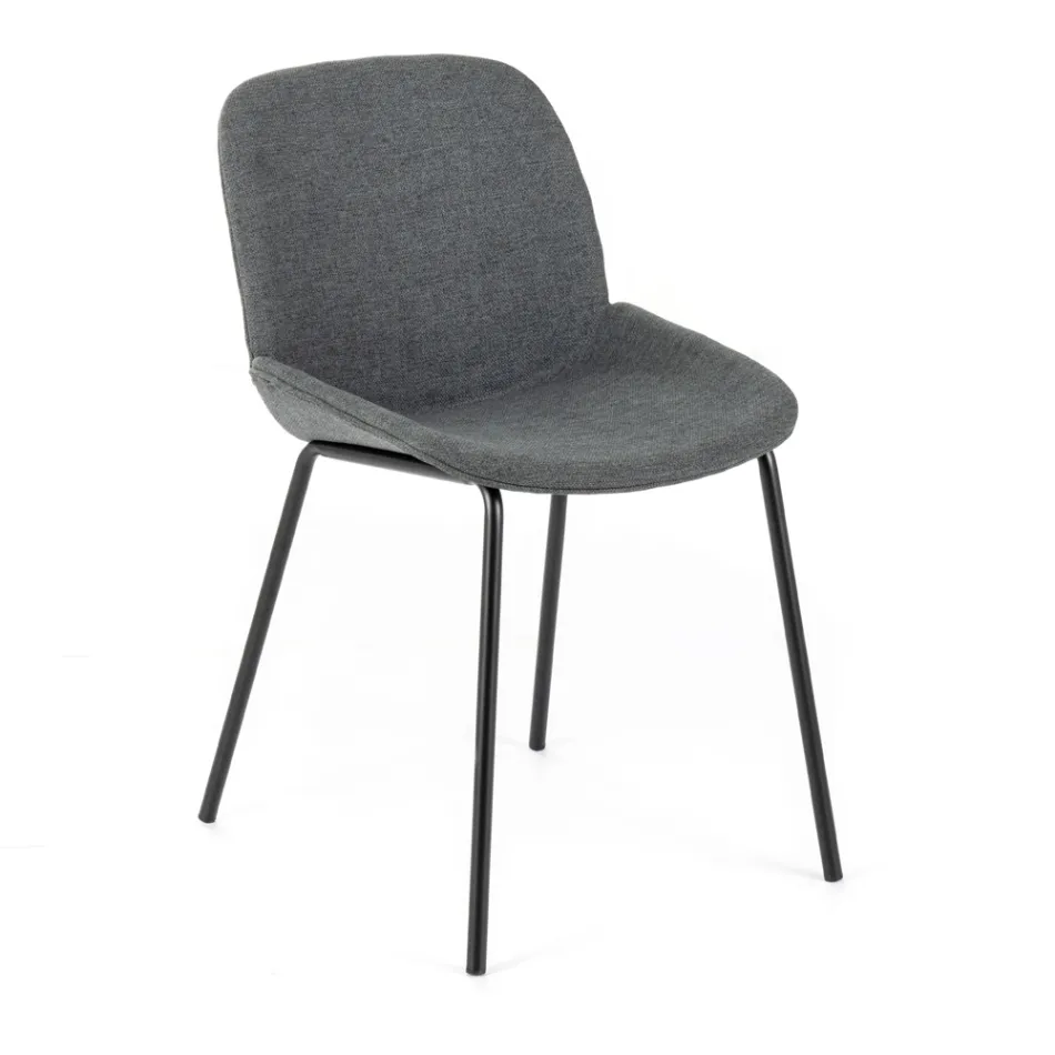 4 Karrige prej pëlhure, Strukturë polipropileni dhe Këmbë metalike - Patchulli Viadurini