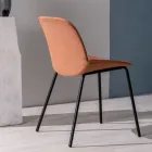 4 Karrige prej pëlhure, Strukturë polipropileni dhe Këmbë metalike - Patchulli Viadurini