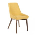 4 karrige per dhomen e ndenjes te perbera nga pëlhura me ngjyra dhe druri te ndryshme - vanilje Viadurini