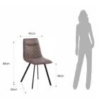 4 Karrige të veshura me lëkurë sintetike me efekt të vjetëruar - hidrogjen Viadurini