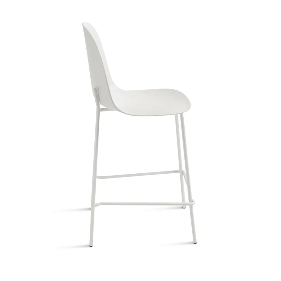 4 Karrige për Dhomë Ndenjeje prej Polipropileni dhe Kornize Metalike - Dinamo Viadurini