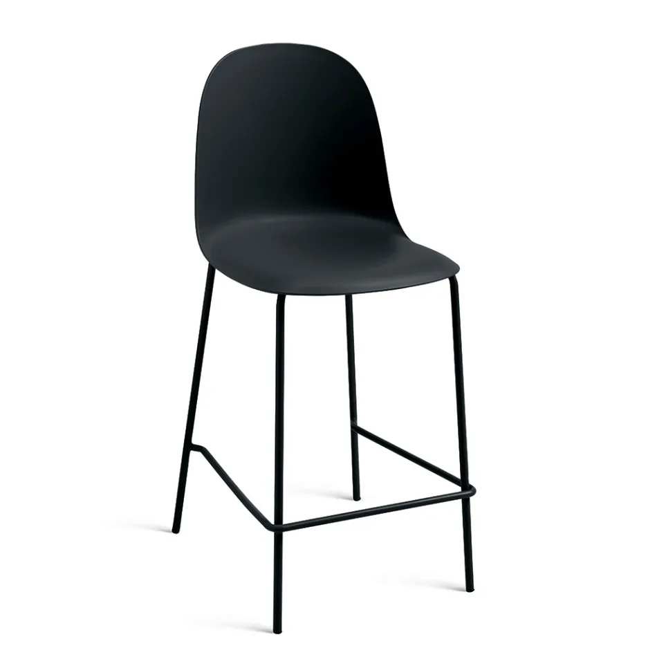 4 Karrige për Dhomë Ndenjeje prej Polipropileni dhe Kornize Metalike - Dinamo Viadurini