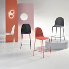 4 Karrige për Dhomë Ndenjeje prej Polipropileni dhe Kornize Metalike - Dinamo Viadurini