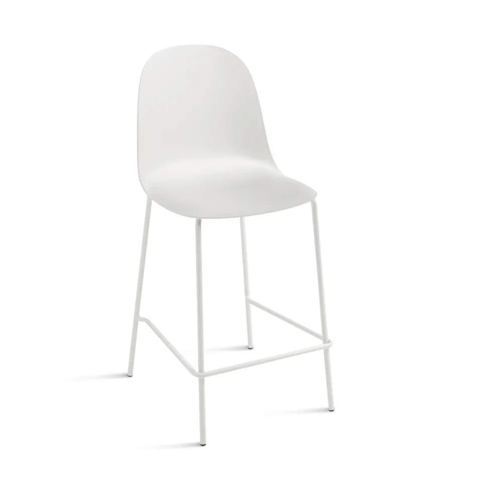 4 Karrige për Dhomë Ndenjeje prej Polipropileni dhe Kornize Metalike - Dinamo Viadurini