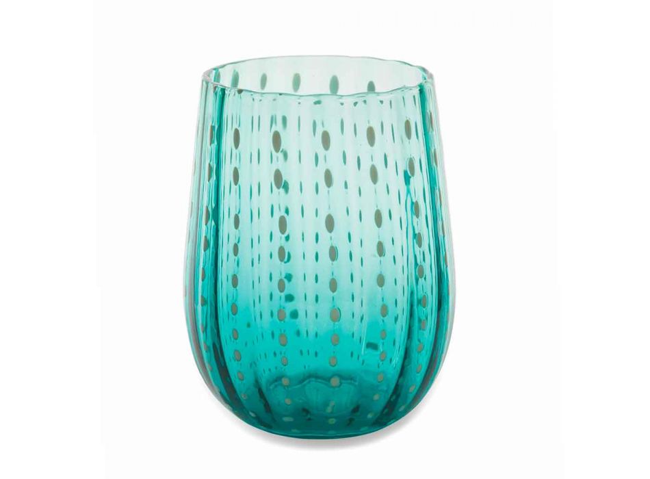 6 gota qelqi me ngjyra dhe moderne për shërbimin elegant të ujit - Persia Viadurini