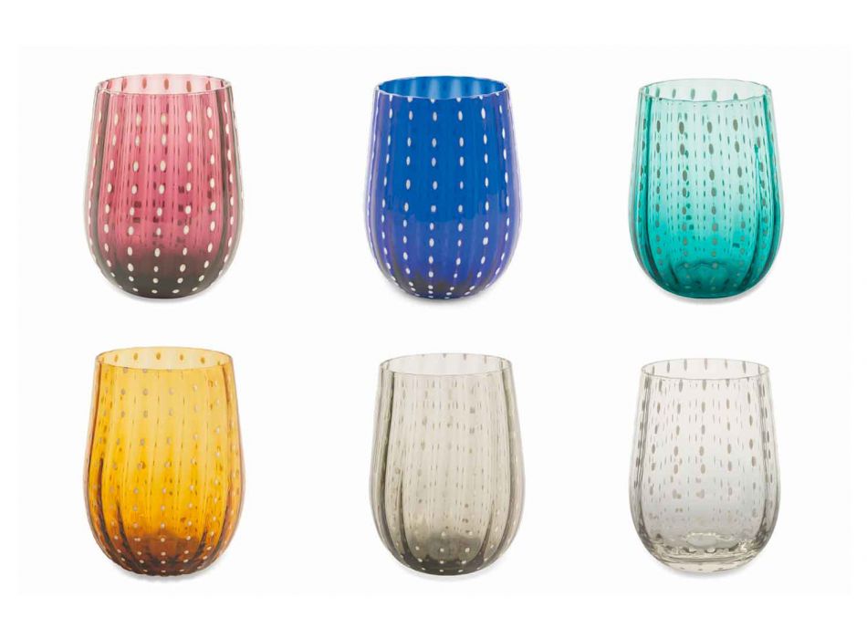 6 gota qelqi me ngjyra dhe moderne për shërbimin elegant të ujit - Persia