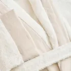 Rroba pambuku me jakë me shall pambuku me tufë liri dhe monogram - butësi Viadurini