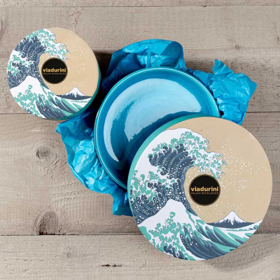 Aksesorë banjosh moderne në balte blu Prodhuar në Itali - Antonella Viadurini