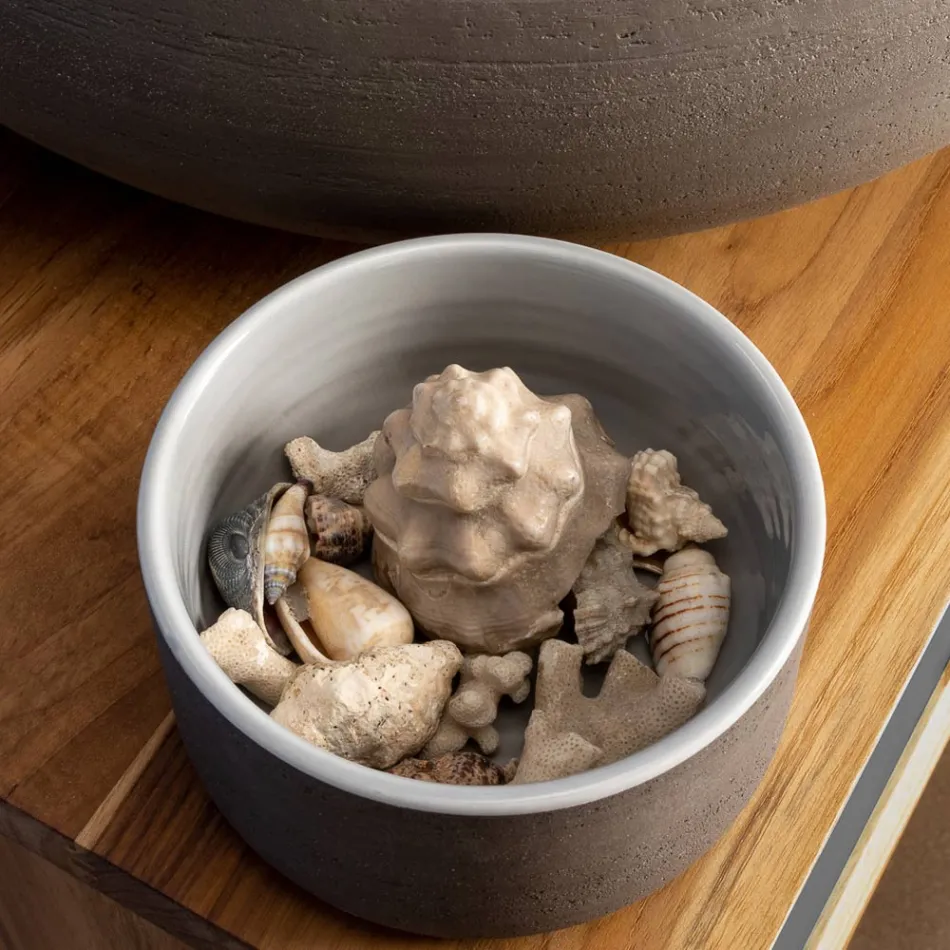 Aksesorë banjosh të prodhuara në argjilë gri Prodhuar në Itali - Antonella Viadurini