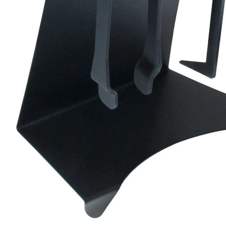 Aksesorët e Zjarrit në Çelik të Pikturuar Prodhuar në Itali 3 Copë - Virgil Viadurini