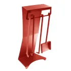 Aksesorët e Zjarrit në Çelik të Pikturuar Prodhuar në Itali 3 Copë - Virgil Viadurini