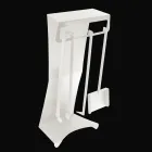 Aksesorët e Zjarrit në Çelik të Pikturuar Prodhuar në Itali 3 Copë - Virgil Viadurini