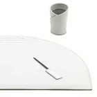 Aksesorë tavolinë në lëkure të rigjeneruar 5 copë të bëra në Itali - Medea Viadurini