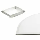 Aksesorë tavolinë në lëkure të rigjeneruar 5 copë të bëra në Itali - Medea Viadurini