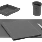 Aksesorë 5 Tavolinë prej lëkure të Rigjeneruar në pjesë të bëra në Itali - Ascanio Viadurini